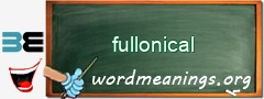 WordMeaning blackboard for fullonical